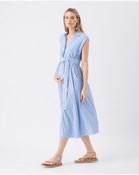 Ripe Maternity - Abby Stripe Shirt Dress