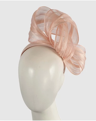 Fillies Collection - Bespoke Blush Bow Racing Fascinator