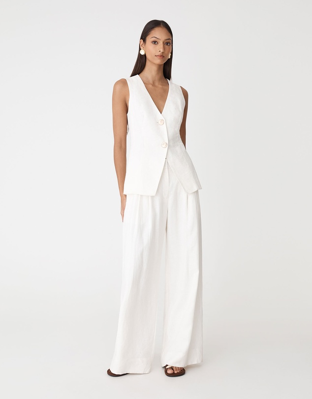 Forcast - Ami V-Neck Linen Vest
