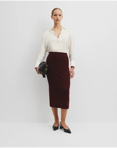 Country Road - Compact Wool Knit Skirt