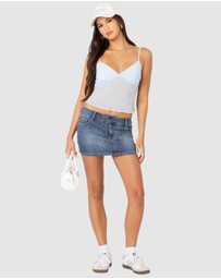 EDIKTED - Serafina Sheer Mesh Tank Top