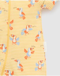 Purebaby - Rib Short Sleeve Growsuit -Kids-Babies