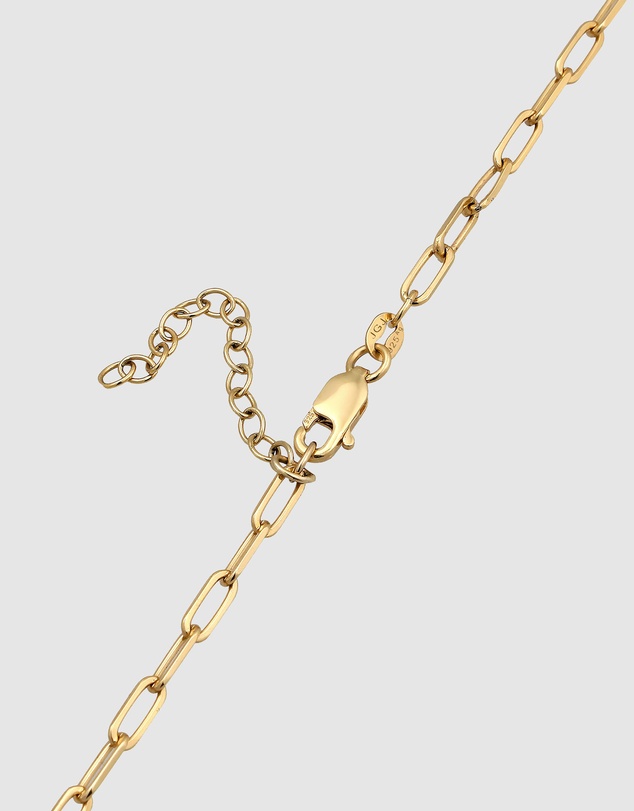 Elli Jewelry - Sculpted Organic Link Necklace in Gold-Plated 925 Silver