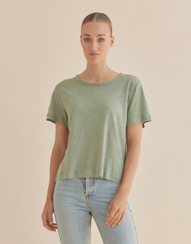 Amelius - Coogee Linen Crew Neck Tee