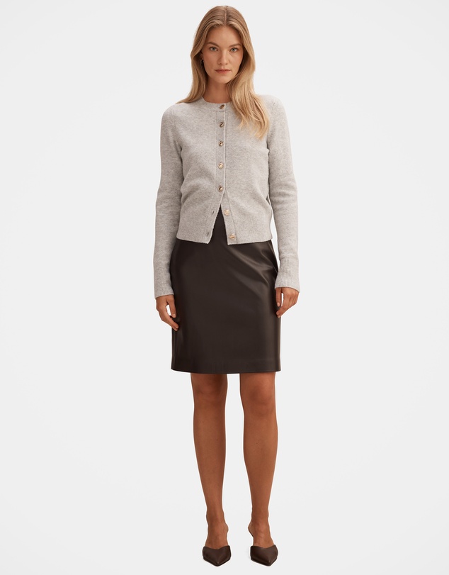 Forever New - Flora Vegan Leather Pencil Midi Skirt