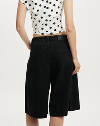 Cotton On - Lyocell Wide Denim Jorts