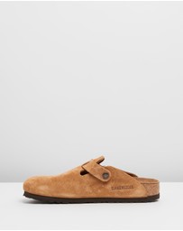 Birkenstock - Boston Soft Footbed Suede Narrow - Women's