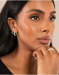 Mestige - Imogen Petite Hoops - Silver Plated