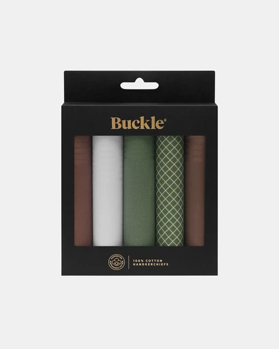 Buckle - Prescott 5-Pack 100% Sustainable Cotton Handkerchief Set