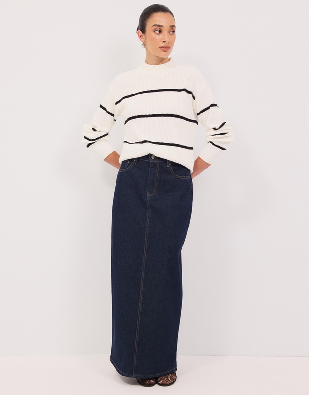 Calli - Cassandra Denim Maxi Skirt