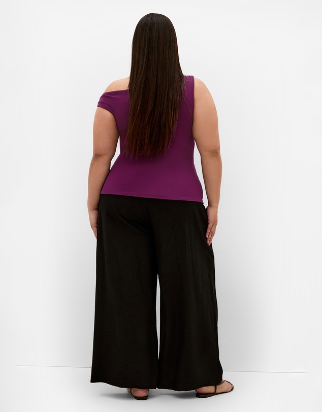 City Chic - Plus size Ella Off Shoulder Top - boysenberry