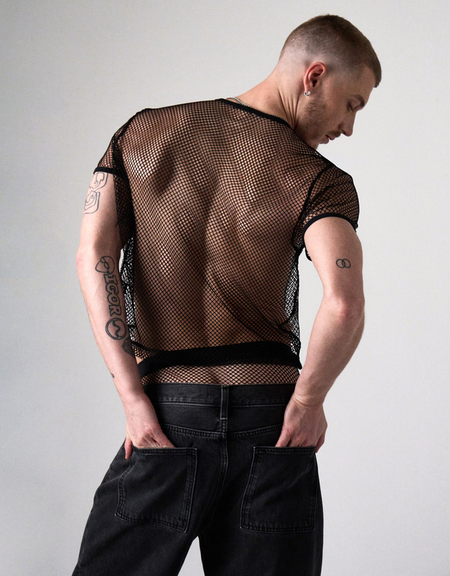 TEAMM8 - Edge Net Cropped Tee