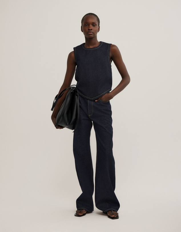 Witchery - Denim Scarf Hem Top
