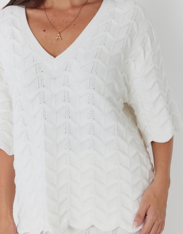ALEXANDRA - Agape Top White