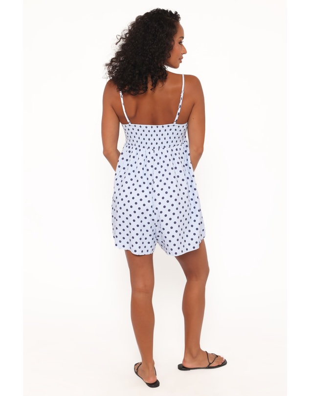Petal & Pup - Quinley Playsuit - Blue Polka Dot