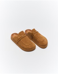 Walnut Melbourne - Della Leather Mule