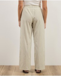 Atmos&Here - Elis Cotton Pants With Drawstring Detail At Waist