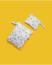 itti bitti - Large and Small Double Pocket Wetbag - Sandcastles