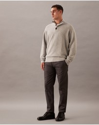 Calvin Klein - Merino Button Neck Jumper