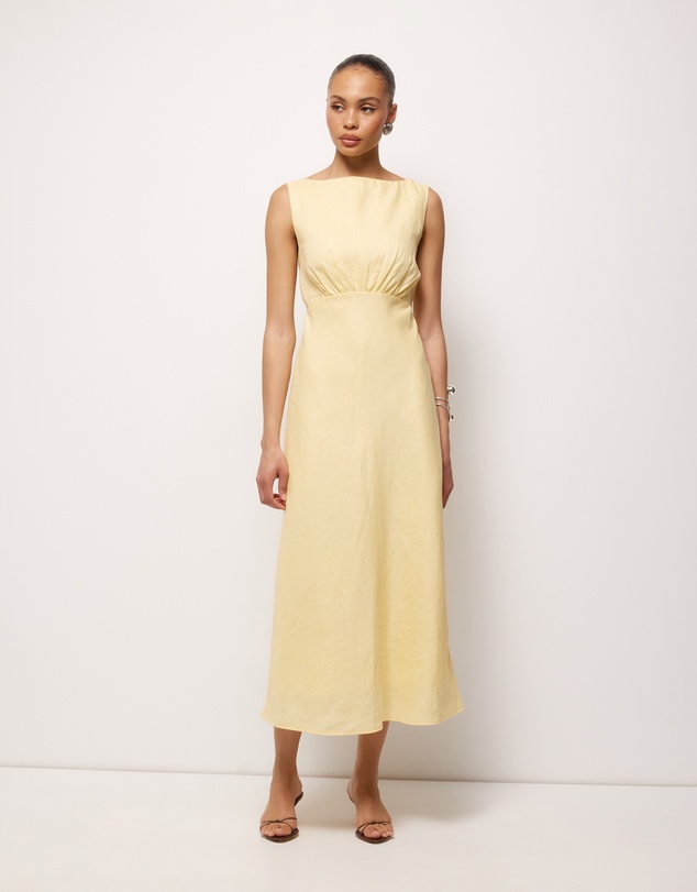 AERE - Amie Linen Midi Dress