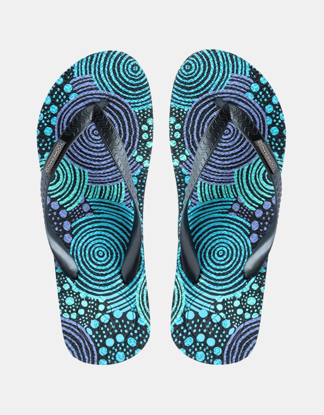Boomerangz Footwear - Men's Saltwater Dreamtime Thongs 01 with arch support and 2 x interchangeable straps