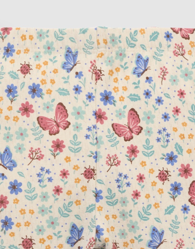 Purebaby - Butterfly Thick Pocket Leggings -Kids-Babies