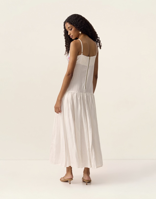 MOS The Label - Tulip Embroidery Midi Dress