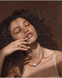 Amber Sceats - Toledo Necklace in Coral