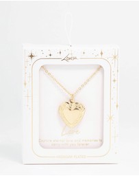 Lovisa - Gold Plated Detailed Heart Locket Necklace