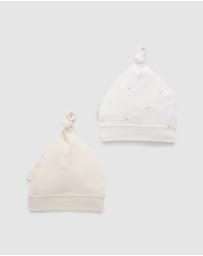 Purebaby - Knot Hat 2 pack - Babies