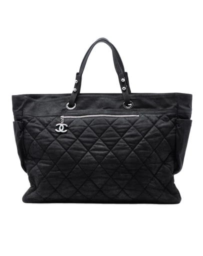 Pre-Loved by Azura Reborn - Pre-Loved XL Quilted Coated Canvas Paris Biarritz Tote