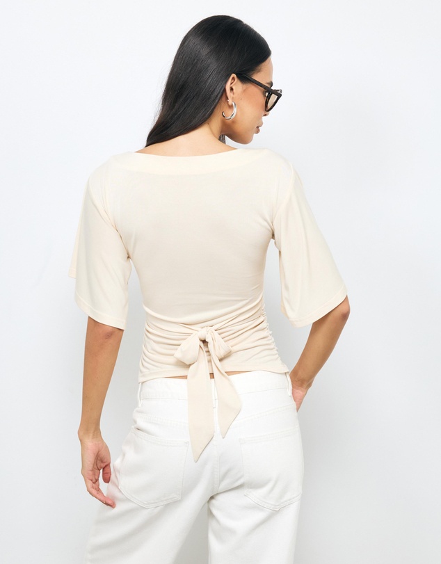 AERE - Elyse Cupro Tie Top
