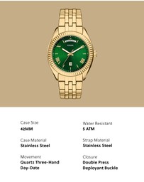Fossil - Campbell Gold Analogue Watch