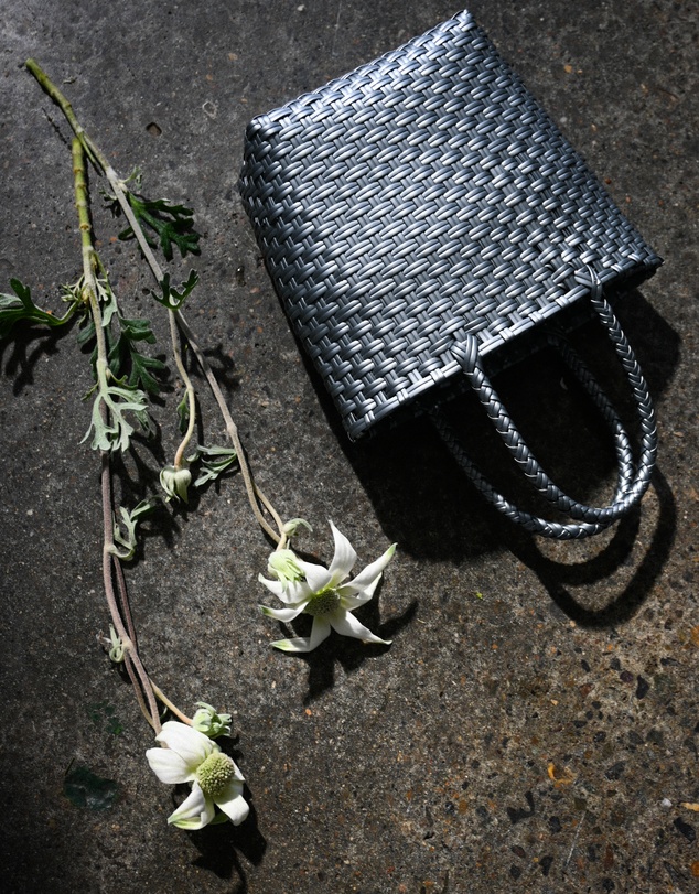 Mimmi Terra - Woven Micro Tote Argento