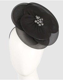 Max Alexander - Black Flower Racing Fascinator