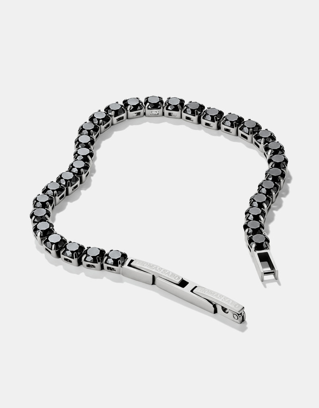THOMAS SABO - Stainless Steel Tennis Bracelet with Black Zirconia