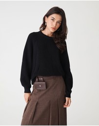 Forcast - Meg Crew Neck Rib Knit Jumper