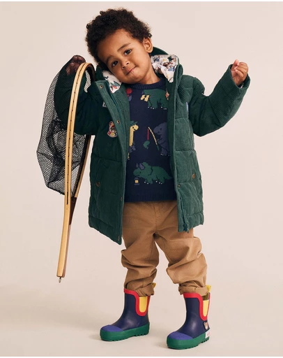 Huxbaby - Camping Dino Knit Pullover - Babies