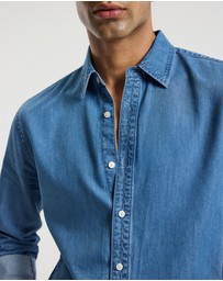 Calibre - Soft Chambray Shirt Light Blue