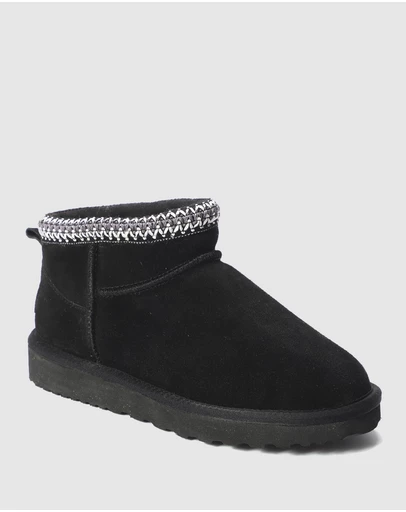 AusWooli Ugg Boots - Altona Sheepskin Wool Ankle Braid Boots