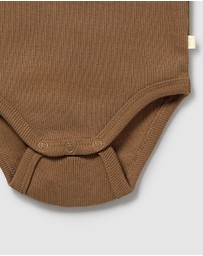 Wilson & Frenchy - Organic Rib Long Sleeved Bodysuit - Babies