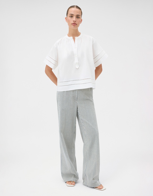 Oroton - Railroad Folk Straight Leg Pants