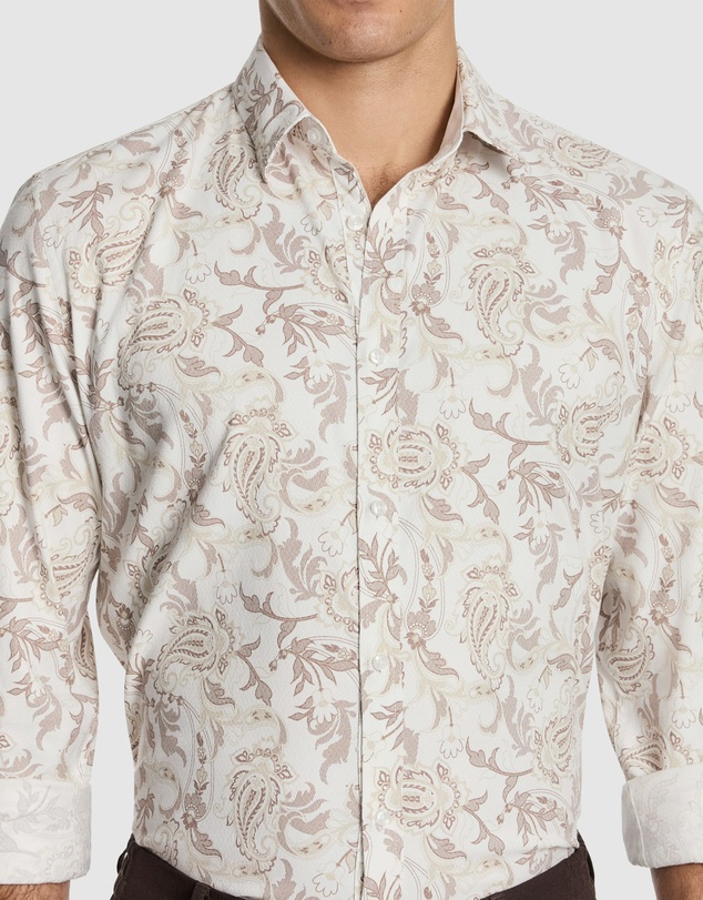 yd. - Valencia Slim Paisley Shirt