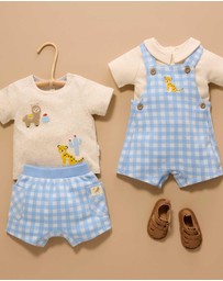 Purebaby - Gingham Short and Tee Set -Kids-Babies