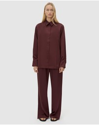 C&M CAMILLA AND MARC - Ground Satin Long Sleeve Shirt