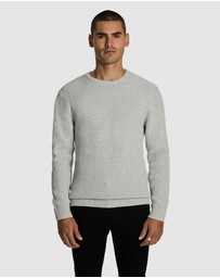 yd. - Jayce Crew Neck Cotton Textured Knit Jumper