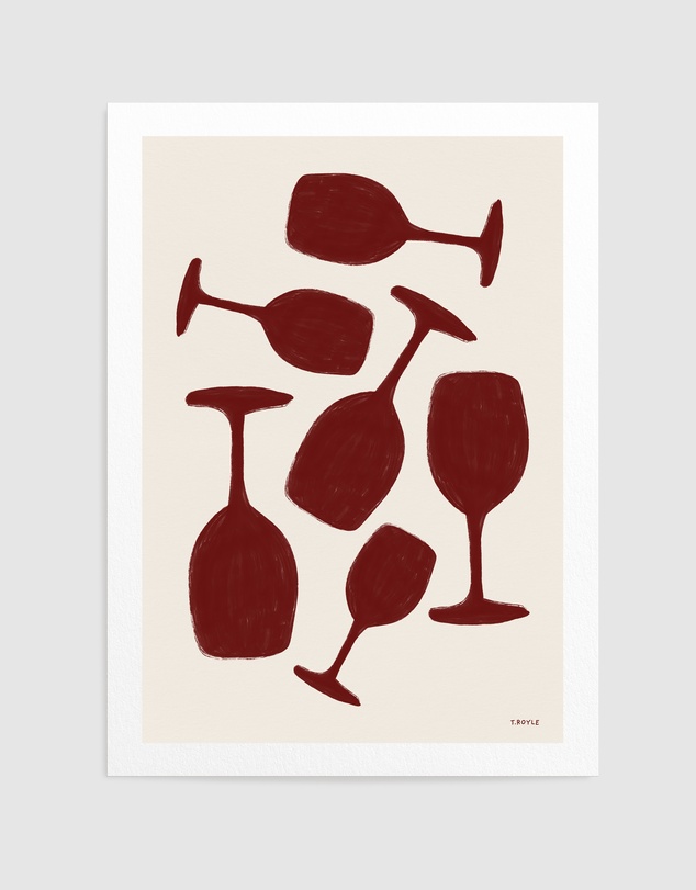 Olive et Oriel - Wine Not? by Tara Royle Art Print