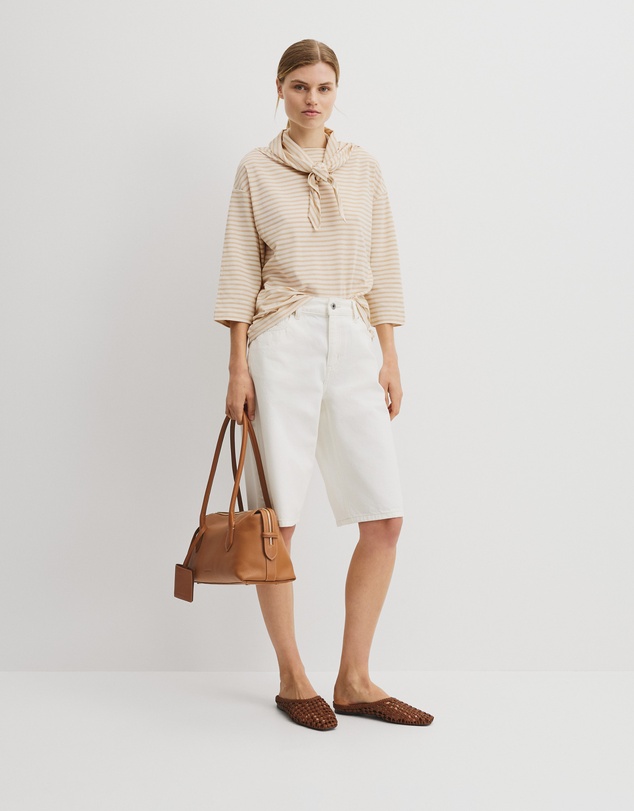 Country Road - Australian Cotton Scarf Crop Sleeve T-shirt