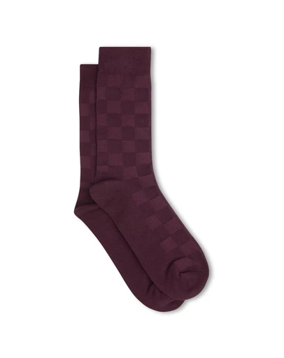 yd. - Check Texture Bamboo Sock