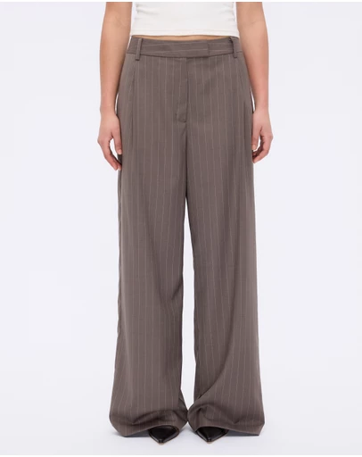 Minima Esenciales - Lior Wool Pinstripe Tailored Pants